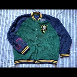 Size XXL - Polo Ralph Lauren Skull Varsity Sherpa Letterman Mens Varsity Jacket